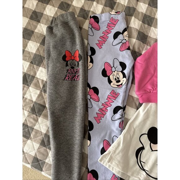 Minnie Mouse size 5 Girls Long Sleeve Sweater Tunic Set With Two Pants - Picture 3 of 5